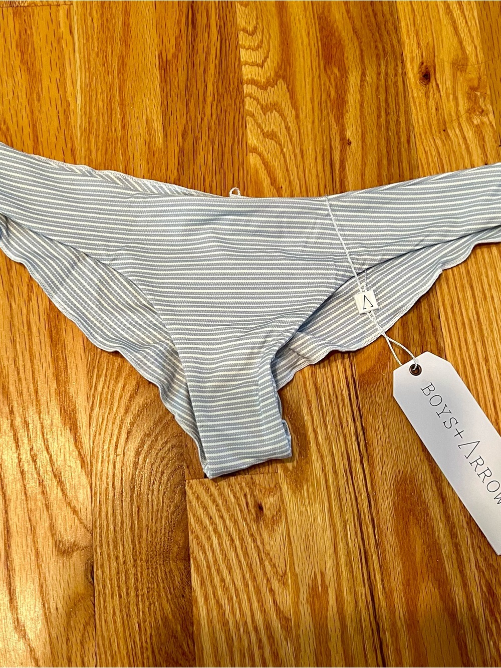Boys + Arrows Kiki the Killer - Light Blue & White Striped Bikini Bottom